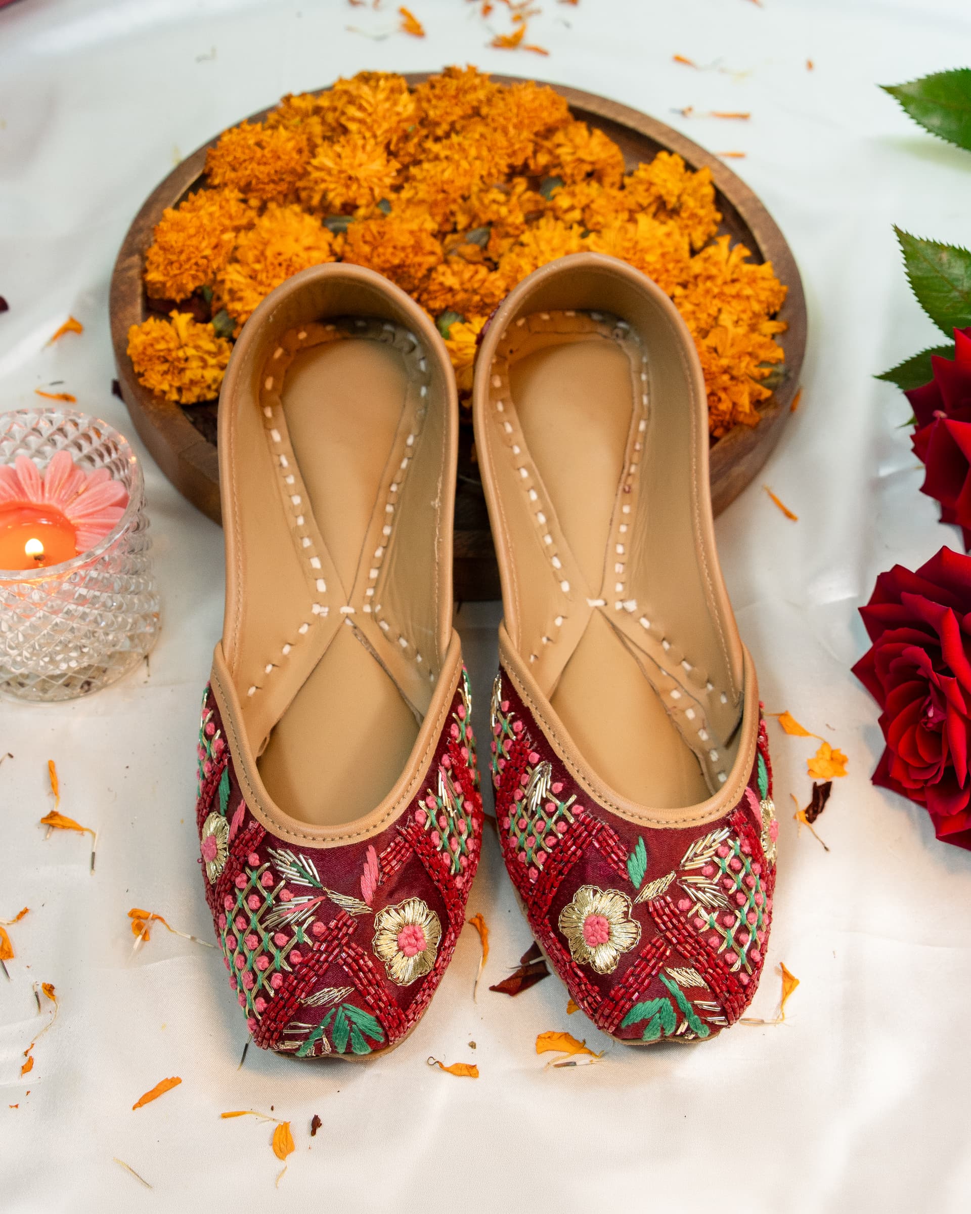 Adaa Maroon Jutti for Women – Fancy Casual Jutti